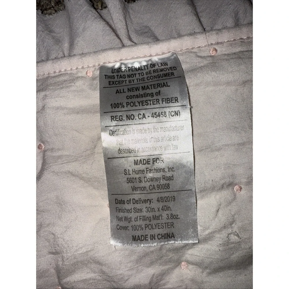 SL Home Fashions Infant Girl's Solid Dusty Rose Quilt Comforter 30